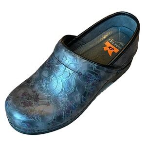 Dansko XP 2.0 Professional Clogs‎ Floral Embossed Leather Womens 6.5-7 EU 37